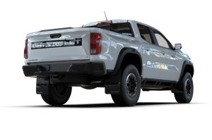 Chevrolet Colorado ZR2 Mud Flap - Front + Rear - Rally Armor - UR Series - Black/White Logo - `23-`25